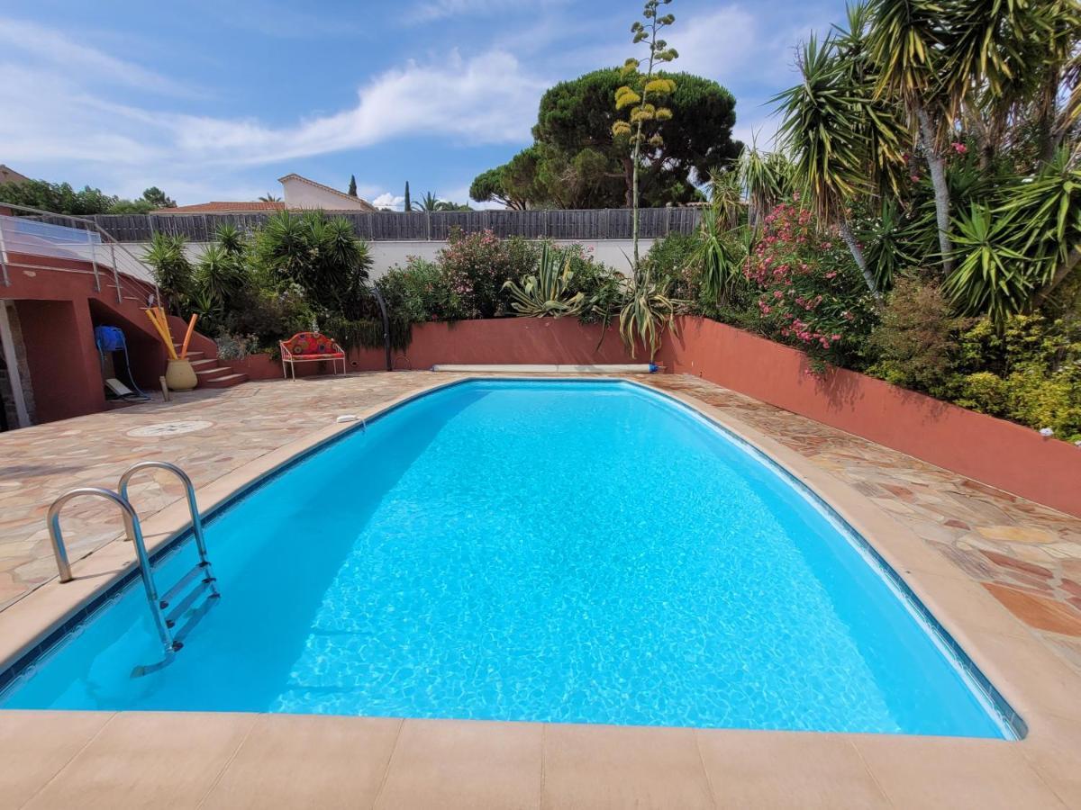 Villa Palm' Issambres 6-7 Personnes, Clim, Avec Piscine, Jardin Et Parking Prives La Garonnette-Plage Dış mekan fotoğraf