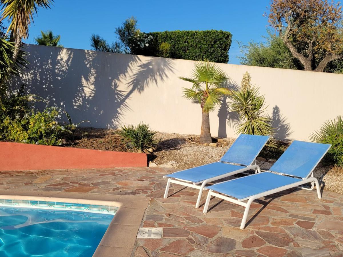 Villa Palm' Issambres 6-7 Personnes, Clim, Avec Piscine, Jardin Et Parking Prives La Garonnette-Plage Dış mekan fotoğraf
