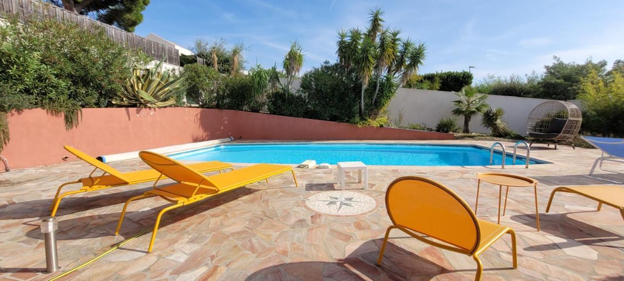 Villa Palm' Issambres 6-7 Personnes, Clim, Avec Piscine, Jardin Et Parking Prives La Garonnette-Plage Dış mekan fotoğraf